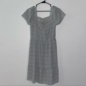 Monteau Los Angeles Square Neck Ditsy Floral Pastel Mini Dress